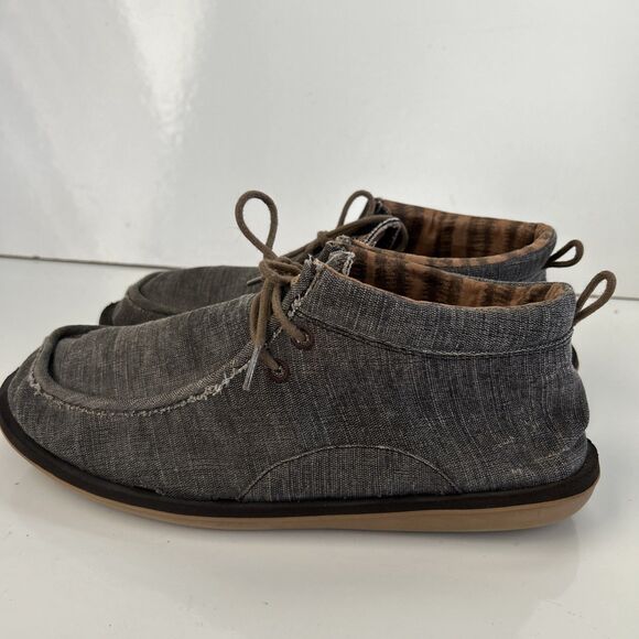 Sanuk Walla Chukka Shoes Charcoal Gray Lace Up Ankle Boots Men\'s 12 Surfer main image 12